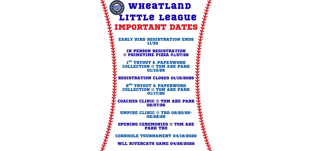 Important Dates (click to open)